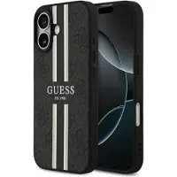 GUESS 4G MagSafe-etui med trykte striper til iPhone 17 – svart