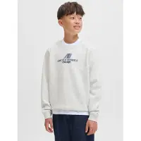 Jack & Jones Collegegenser - JcoTier - White Melange - - 12 år (152) - Collegegenser
