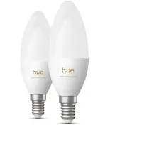 Philips Hue Mignon - E14 lyspærer - White ambiance - 2-pakning