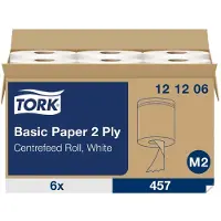 Tork Tørkepapir M2 Basic Centerfeed, 2-lags - (6 ruller per kartong)