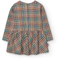 Boboli Knit Check Kjole Med Lange Ermer
