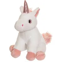 Teddykompaniet Kosedyr - Enhjørning - 25 cm - Hvit - - OneSize - Kosedyr