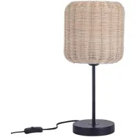 Forlight Cortic bordlampe, lysebrun, rotting, høyde 41,5 cm