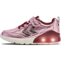 Hummel Sko m. Lys - Dagslys Glitter Jr - Rosenrød skjestork - - 34 - Blinkende sko
