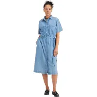 Dockers Button Front Kortermet Midi-kjole