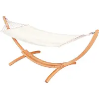 24hShop Hengekøye med stativ i tre - 320x118x120cm