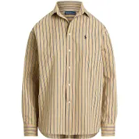 Ralph Lauren for woman. 211910743511 Beige Relaxed Fit striped cotton shirt (XL), Casual, Long sleeve