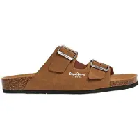 Pepe Jeans for man. PMS80002 Sandals Bio Double Kepler brown (41), Flat, 1 to 3 cm, None, Casual