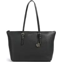 Michael Kors for woman. 30T6GQNT7L Large black grained leather Quinn tote bag (OSFA), Casual