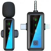 INF Trådløs lavaliermikrofon - 2.4G klipsbar omnidireksjonell kondensatormikrofon for livestreaming og -opptak