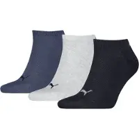 Puma Sneaker Socks Unisex (3-pack), Clothing, Navy/Grey/Nightshadow Blue, 35-38