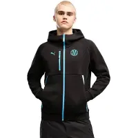 Puma Olympique de Marseille PUMATECH Full-Zip Hoodie Men, Clothing, Black/Vibrant Blue, XL