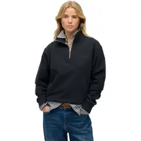 Superdry for woman. W2012666A Essential Logo Emb Half Zip navy sweatshirt (XXS), Casual, Cotton, Long sleeve