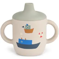 Liewood Kopp m. tut - Neil Sippy Cup - Silikon - Seiling/Sandy - - OneSize - Kopp