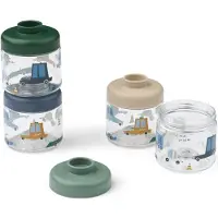 Liewood Matbeholder - Dominique - 100 ml - 4-pack - Cars/Sandy - - OneSize - Matboks