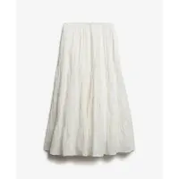 Superdry for woman. W7210412A Off-white Tiered Maxi Skirt (S), Casual, Cotton