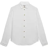 Superdry Premium Linen Slim Skjorte Med Lange Ermer