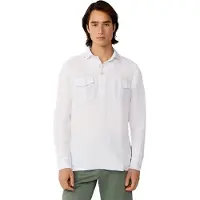 Hackett Heritage Linen Skjorte Med Lange Ermer