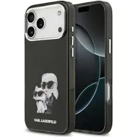 Karl Lagerfeld IML Aquarelle Karl & Choupette & Logo MagSafe-etui for iPhone 17 Pro - Svart