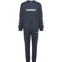 Hummel Collegegenser - HmlJR Logo - Ombre Blue - - 7-8 år (122-128) - Collegegenser