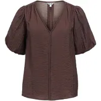 Object V-hals Puffermer Bluse
