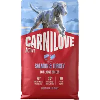 Carnilove Aktiv Laks Og Kalkun Stor Rase Voksen Hundefôr 12kg
