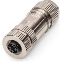 Digitus - Nettverkkontakt - 8-pins M12 (hunn) skrubar - skjermet - CAT 6a - IEEE 802.3an/IEEE 802.3af/IEEE 802.3at - robust