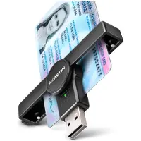 Axagon USB-A smartkort-/ID-kort lommelser