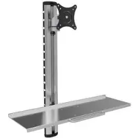 IC Intracom TECHly ICA-PLW 01 - Monteringssett (veggmontering, VESA-adapter, tastatur/mus-hylle) - for skjerm / tastatur - aluminium, stål - sølv - skjermstørrelse: 15-27 - veggmonterbar