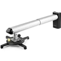 StarTech.com Startech Universal Projector Wall Mount, Projector Mount supports Short & Ultra Short Throw Projectors up to 33lb (15kg), Tilt/Swivel/Rotate, Adjustable height 16.5 to 27.7 from Wall - In-wall Cable