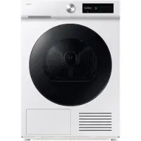 Samsung DV90DB7845GW, Frittstående, Frontmatet, Varme pumpe, Hvit, Rotasjon, Berøringskontroll, Venstre
