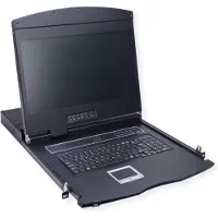 Value KVM-konsoll med KVM-svitsj - 8 porter - USB - Sveitsisk - 48 cm (19)
