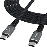 Wozinsky Thunderbolt 4 USB-C-kabel 240W 1m 4K - Svart