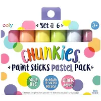 Ooly Jumbo Tusjer - Chunkies Paint Sticks - 6 stk. - Pastel - - OneSize - Tusj