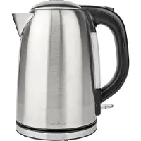 Nedis KAWK350EAL, 1,7 l, 2200 W, Sort, Sølv, Rustfritt stål, Vannivåindikator, Filtrering