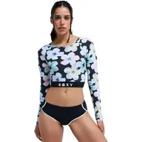 Roxy Active Ls Crop Top Langermet lycra grå