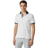 Hackett London for man. HM5600190 White Polo Hs Resort Placket (XL), Casual, Cotton, Short sleeve
