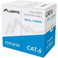 Lanberg Cat 6 Ftp Solid Cu Cpr Fluke Godkjent Rull Nettverkskabel 305 M
