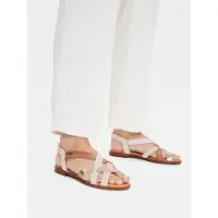 Pikolinos for woman. W0X-0556C3 Algar leather sandals brown, gold (35), Beige, 1 to 3 cm, Buckle, Casual