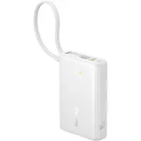 Baseus PicoGo power bank - with built-in USB-C cable - 2 x USB-C USB - 45 Watt - 10000 mAh