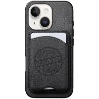 24hShop Magnetisk mobilveske i kunstlær med kortholder for iPhone 14 Plus - Svart