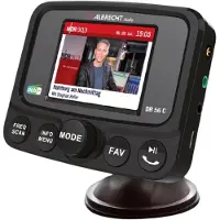 Albrecht DR56C, Bil, Digitalt, DAB, DAB+, MF, 87,6 - 107,9 MHz, 174 - 240 MHz, TFT