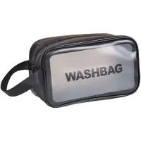 INF Gjennomsiktig toalettveske Black