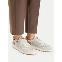 Pikolinos for woman. W0C-6621C1 Arenas white leather trainers with elastic bands (41), Flat, Laces, Casual