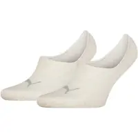 Puma Unisex High Cut Footie Socks (2-Pack), Men, Oatmeal, 35-38