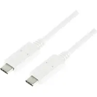 Logilink CU0130, 0,5 m, USB C, USB C, USB 3.2 Gen 2 (3.1 Gen 2), 10 Gbit/s, Hvit