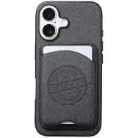 24hShop Magnetisk mobilveske i kunstlær med kortholder for iPhone 16 - Svart