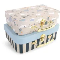 Filibabba Koffertsett - 2-pack - Christians Whale Historier - Mu - - OneSize - Kofferter