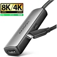 Axagon RVC-HI8KPD, USB-C -&amp gt HDMI 2.1-adapter, 8K/60Hz, 4K/144Hz, HDR10+, PD100W