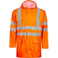 Lyngsøe Rainwear Lyngsøe regnjakke L - Hi-vis gul, vind & vandtæt, fast hætte m/snøre, LR55